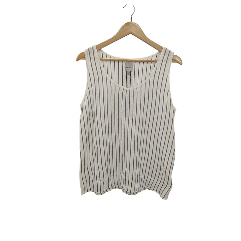 Niczoe Women Destination Stripe Top White L